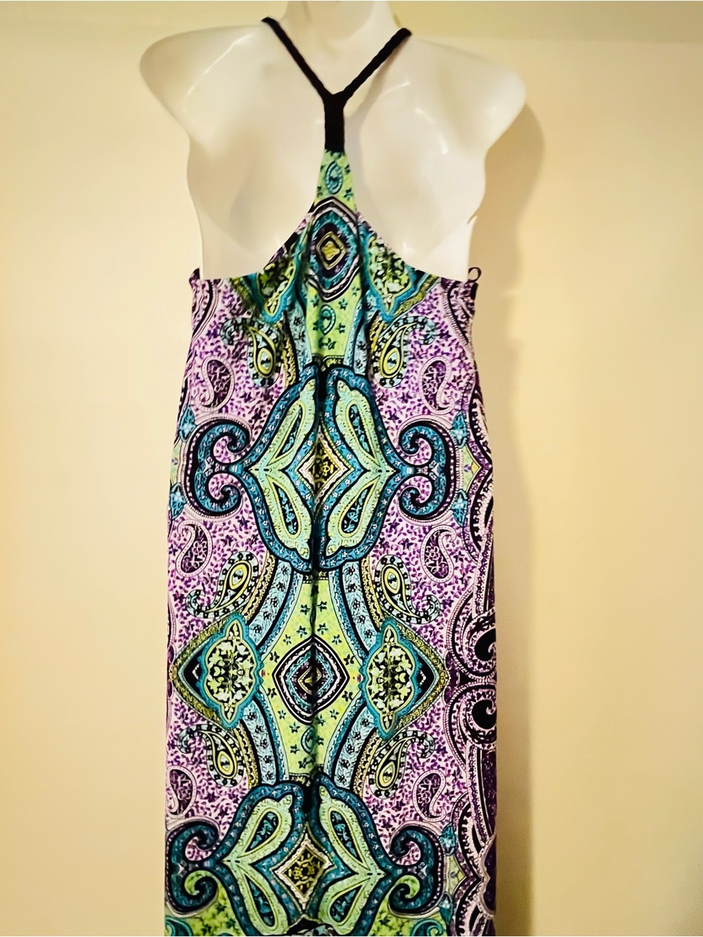 Emma & Michele Women’s Multicolor Paisley Geometric Maxi Dress Size Medium - Picture 5 of 7